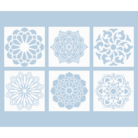 Mandala Stencil set of 6