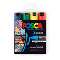 Posca Set Broad Set Of 4 Contains One Each Of Blue Green Red & Yellow