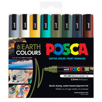 Posca Markers Medium Set Of 8 Earth Colours 