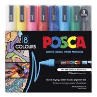 Posca Medium Markers Basic Colours Set Of 8 Asstd