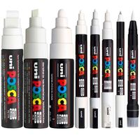 Posca Wallet Of 8 Markers White Asstd Sizes